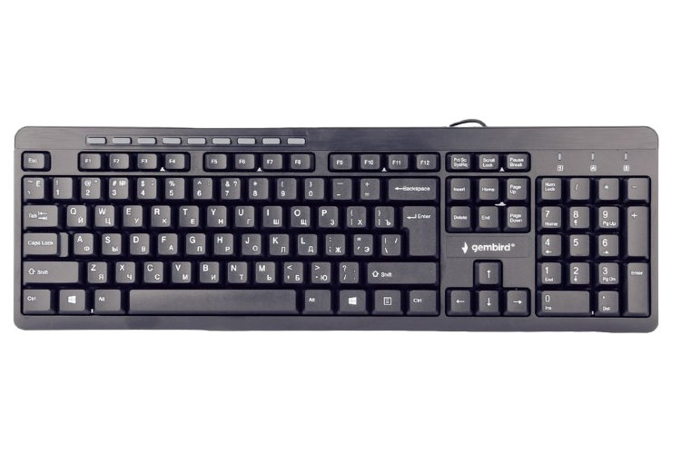 Keyboard Gembird KB-UM-106, Multimedia, Silent, Black, USB