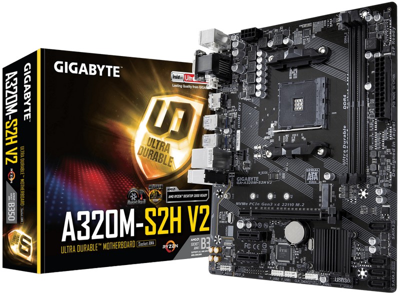 Cumpara  Plăci de bază - MB AM4 Gigabyte A320M-S2H 3.1  mATX..