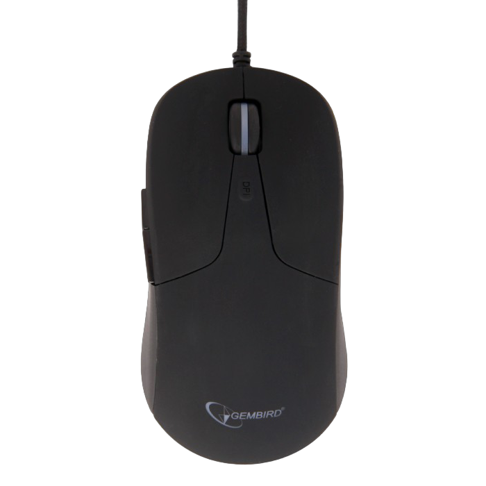 Mouse Gembird MUS-UL-01, Optical, 800-2400 dpi, 6 buttons, Ambidextrous, Backlight, Black, USB