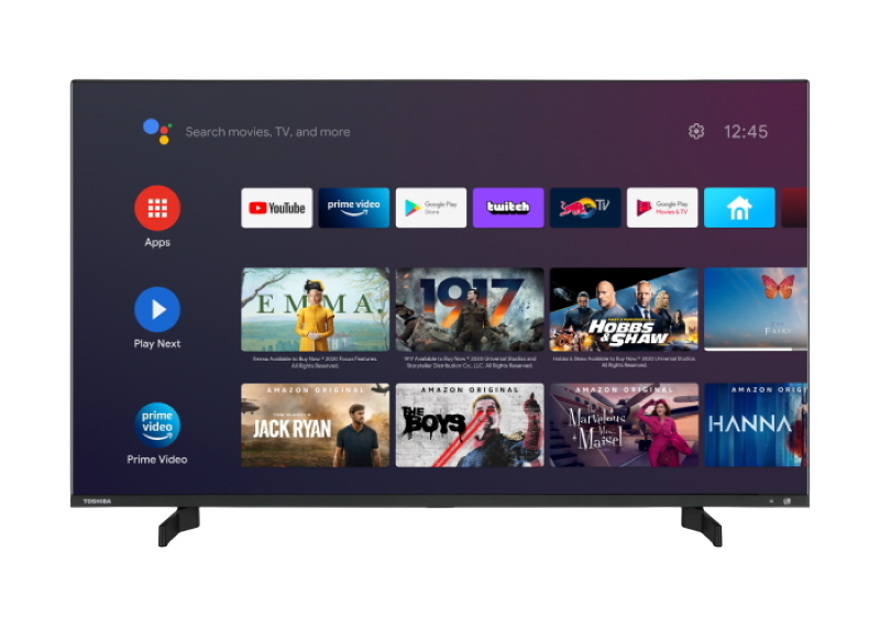 43" LED SMART TV TOSHIBA 43QA5D63DG, QLED 3840x2160, Android TV, Black