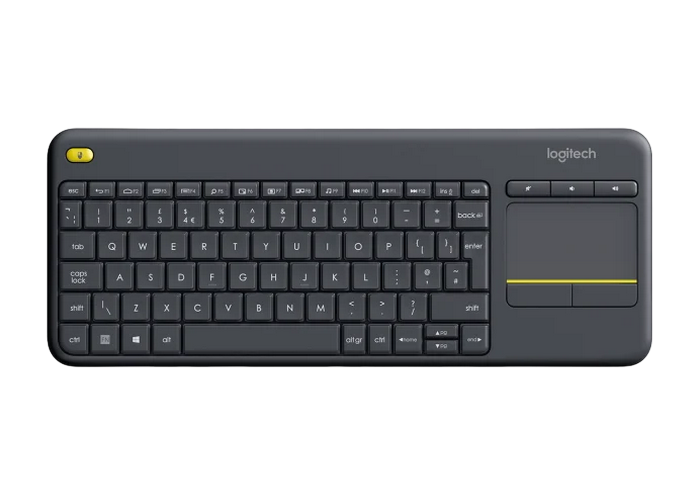 Wireless Touch Keyboard Logitech K400 Plus, Compact, Touchpad, 12 FN keys, Quiet typing, Unifying re