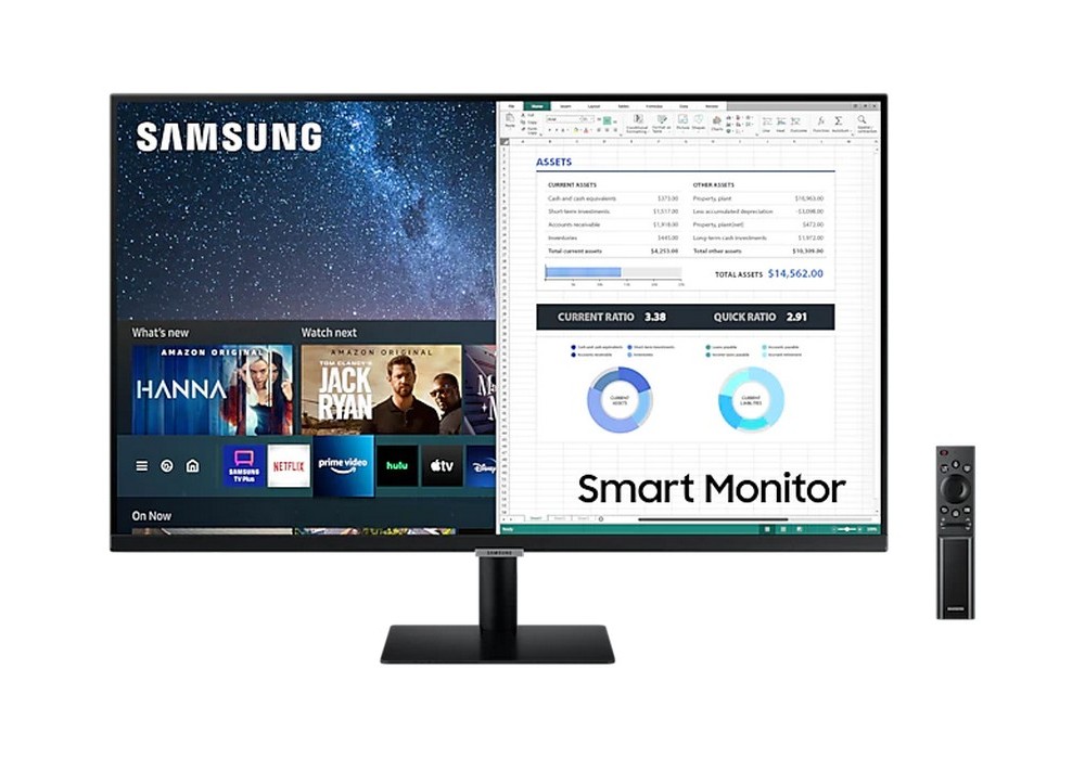 32" SAMSUNG Smart S32AM700UI, Black,VA,3840x2160,60Hz,8ms,250cd,MegaDCR,HDR10,HDMI+USB+TypeC,TizenOS