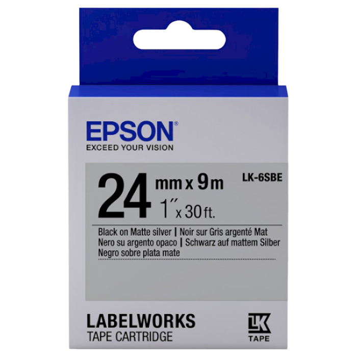 Cumpara  Imprimante / Scanere / MFD - Tape Cartridge EPSON LK6SBE; 24mm/9m Matte, B..