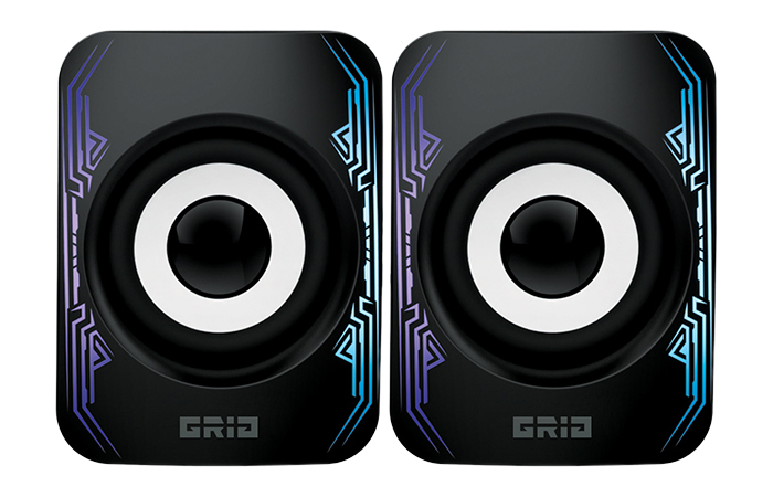 Cumpara  Boxe pentru calculator - Speakers Qumo Grid, 10w, RGB, Black, 3.5+USB..