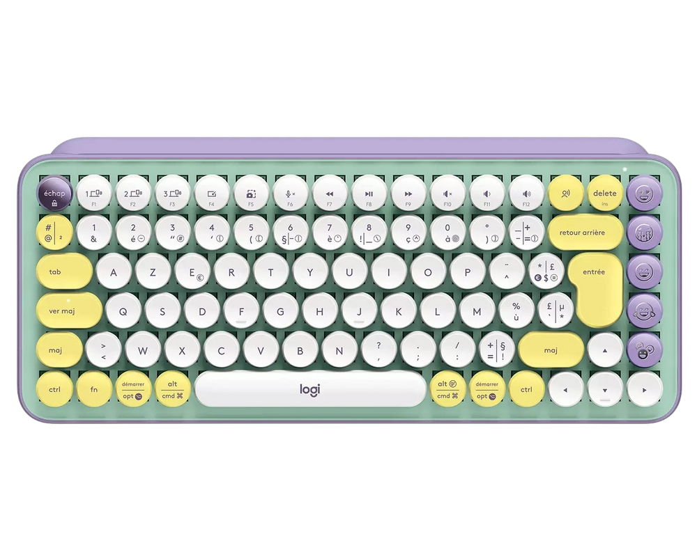 Wireless Keyboard Logitech POP Keys, Mechanical, Compact design, F- keys, Emoji Keys, 2xAAA, 2.4Ghz+