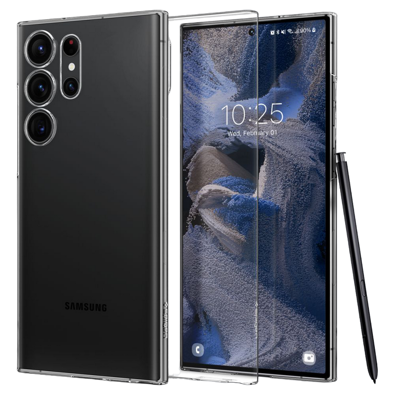 Spigen Samsung S23 Ultra, Airskin, Crystal Clear