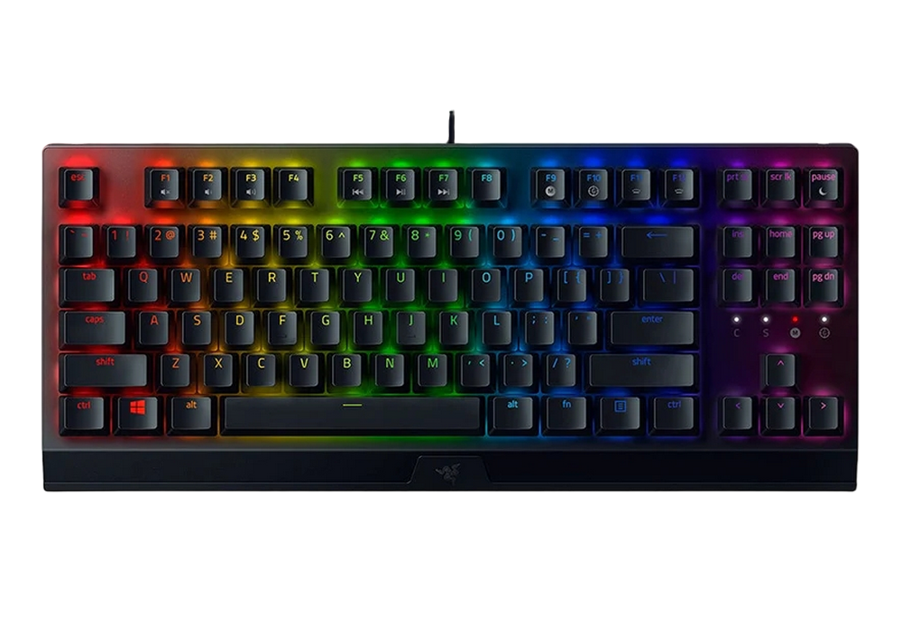 Gaming Keyboard Razer BlackWidow V3 Tenkeyless, Linear SW, 80M, Aluminum top, N-key roll-over, Anti-