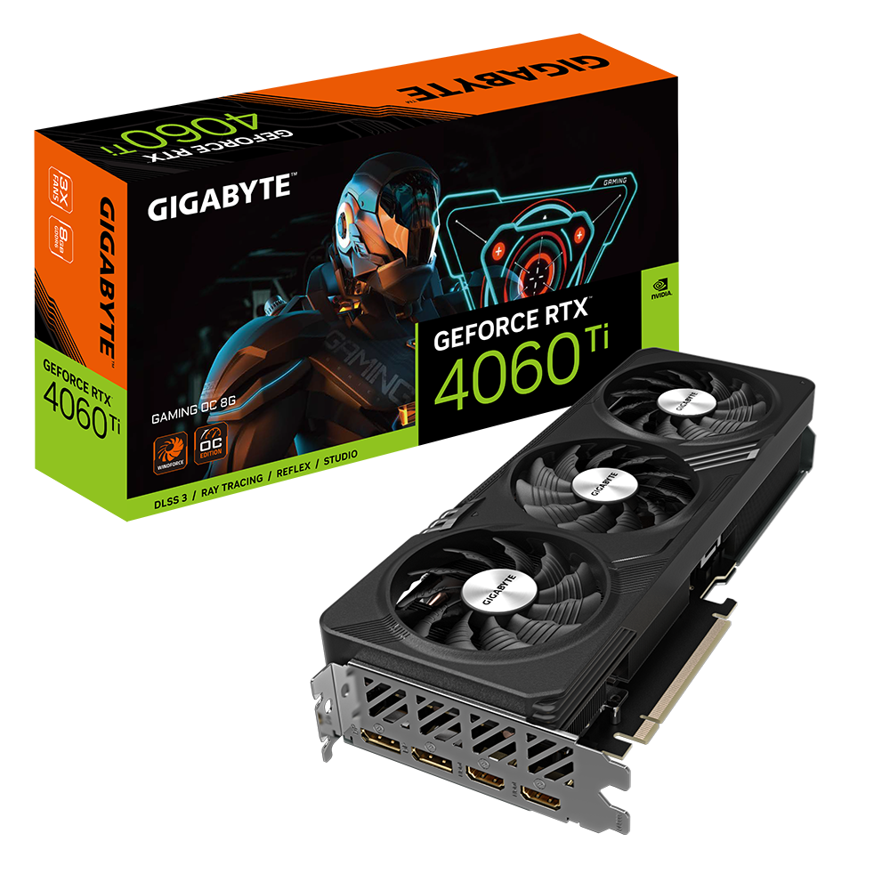 VGA Gigabyte RTX4060Ti 8GB GDDR6X Gaming OC  (GV-N406TGAMING OC-8GD)