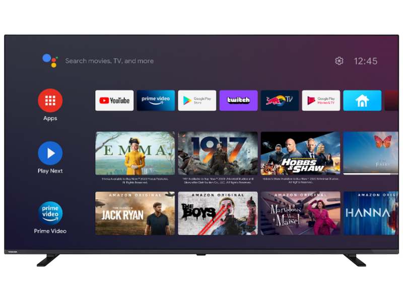 70" LED SMART TV TOSHIBA 70UA5D63DG, Premium 4K HDR, 3840 x 2160, Android TV, Black