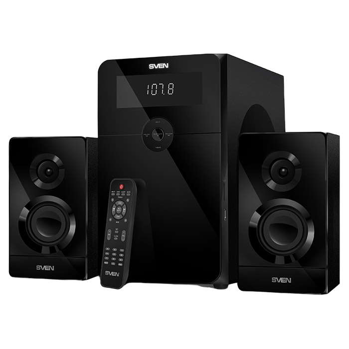 Speakers SVEN "MS-2250" SD-card, USB, FM, remote control, Bluetooth, Black, 80w/50w + 2x15w/2.1