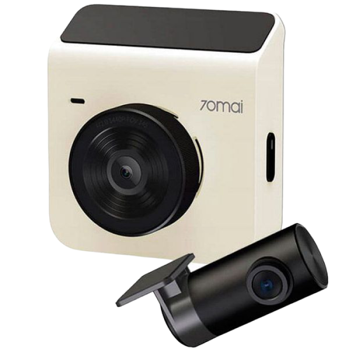 70mai A400 Dash Cam with RC09 Rear cam, Ivory..