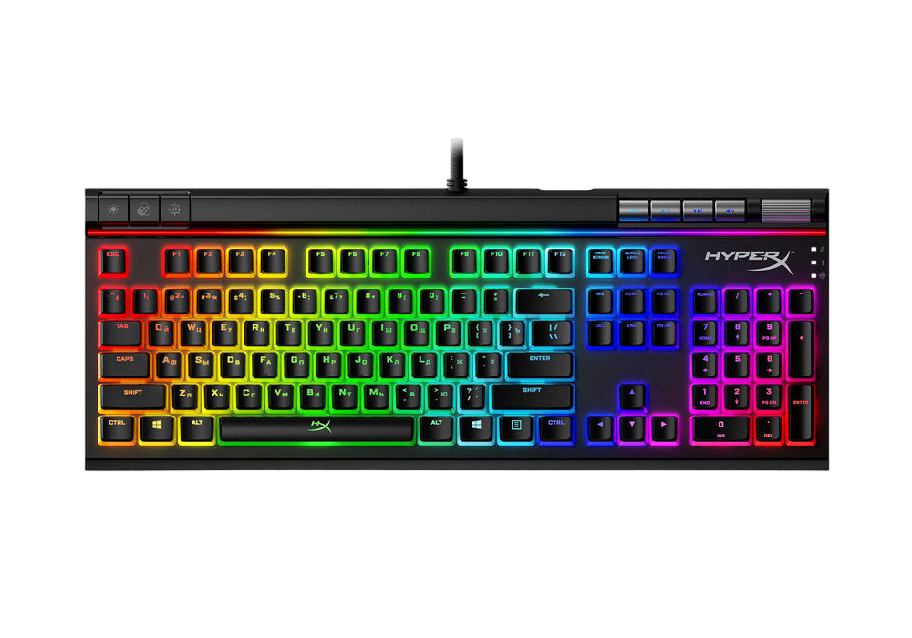 Gaming Keyboard HyperX Alloy Elite 2, Mechanical, Linear SW, Steel frame, Media Control, Onboard Mem