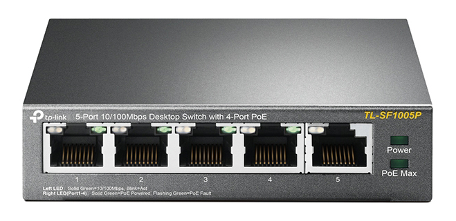 .5-port 10/100M TP-LINK PoE Switch, TL-SF1005..