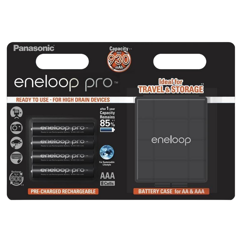 AAA  Eneloop PRO 930mAh, Blister*4 with Batte..