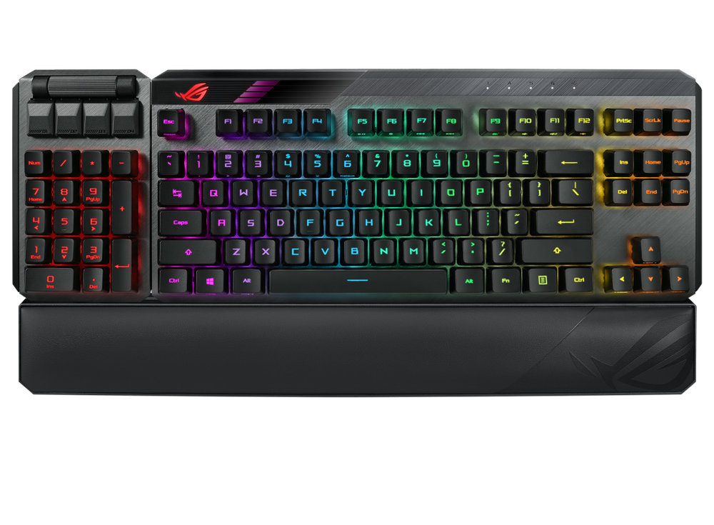 Gaming Wireless Keyboard Asus ROG Claymore II, Optical, Modular, RGB, 2.4 Ghz, US Layout