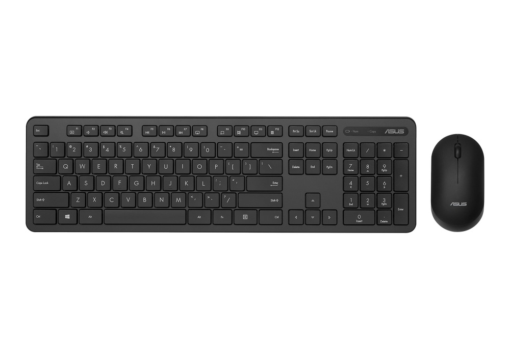 Wireless Keyboard & Mouse Asus CW100, 12 Fn keys, Slim, Low Profile, Low-noise, 800-1600dpi, 3 butto