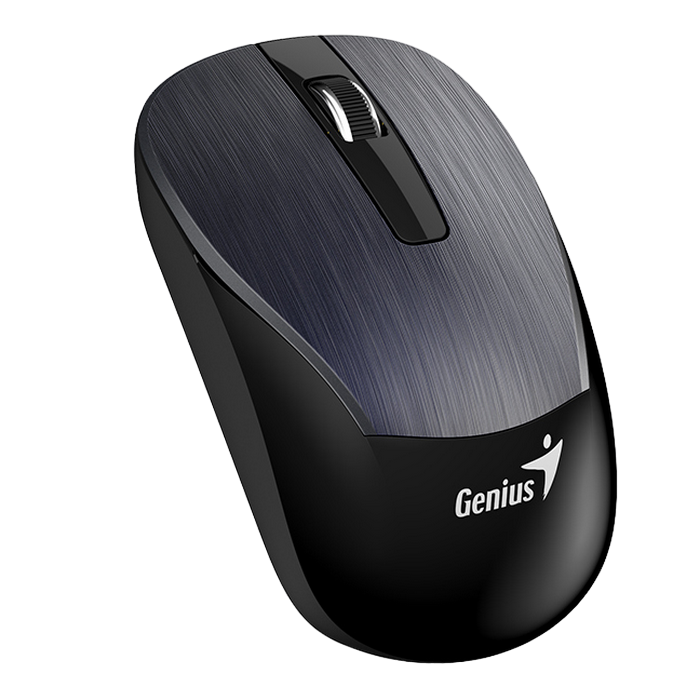Wireless Mouse Genius ECO-8015, Optical, 800-1600 dpi, 3 buttons, Ambidextrous, Rechar., Iron Gray