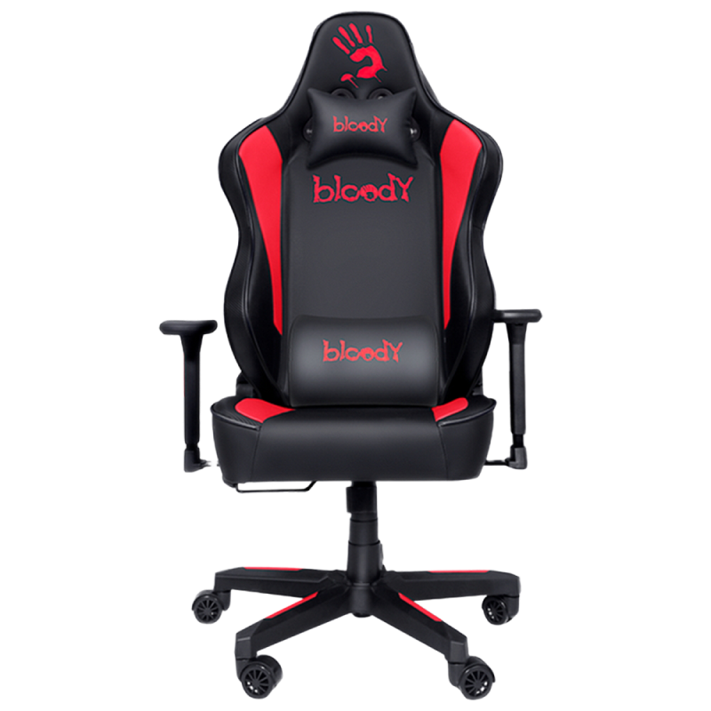 Игровое кресло Bloody GC-330, Искусственная кожа, Черный/Красный