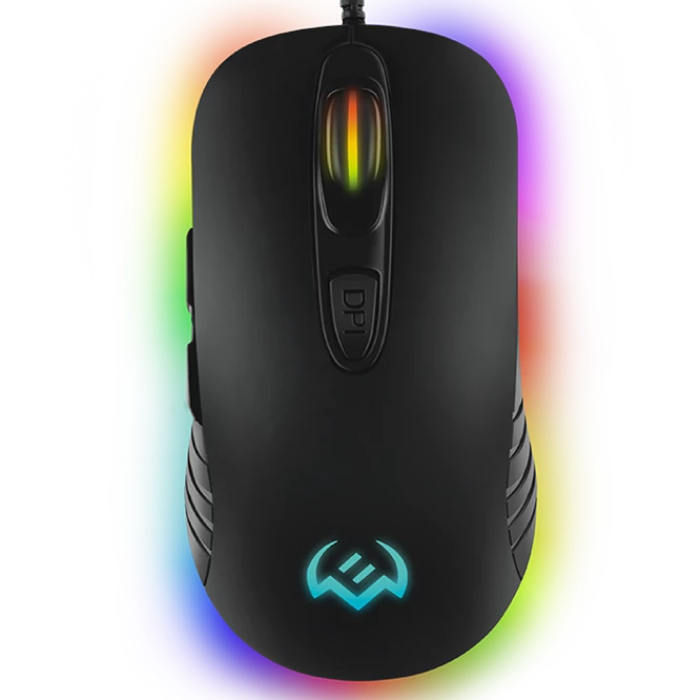 Gaming Mouse SVEN RX-G820, Optical 200-4800 dpi, 7 buttons, Soft Touch, Backlight, Macro, Black, USB