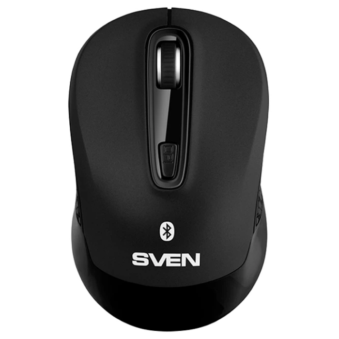 Wireless Mouse SVEN RX-575SW Silent, Optical, 1000-1600 dpi, 4 buttons,Ambidextrous,BT+2.4Ghz, Black