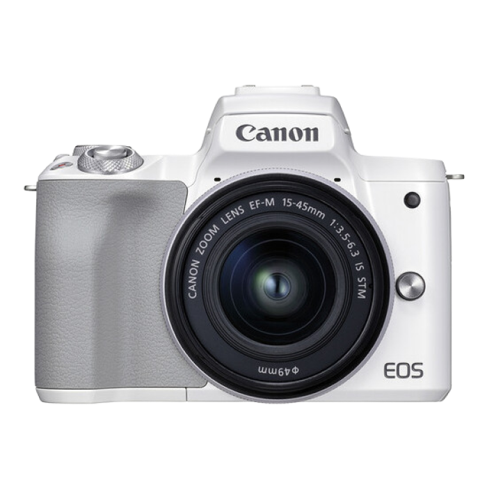 DC Canon EOS M50 Mark II, White & EF-M 15-45m..