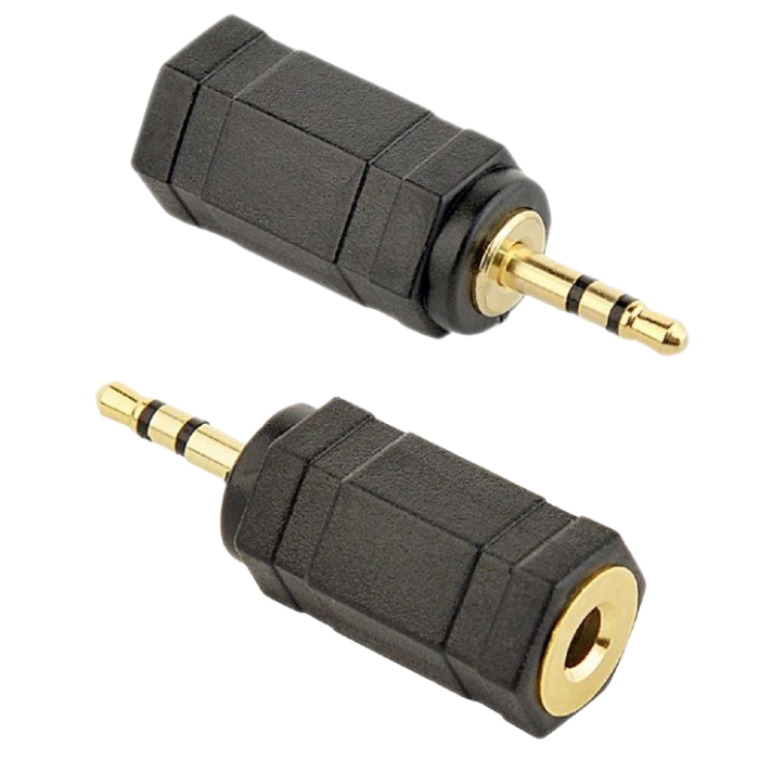 Audio adapter 3-pin*2.5 mm jack to 3-pin*3.5 ..