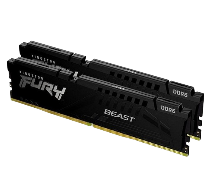 64GB DDR5-6000MHz  Kingston FURY Beast (Kit of 2x32GB) (KF560C40BBK2-64), CL40-40-40, 1.35V, Black