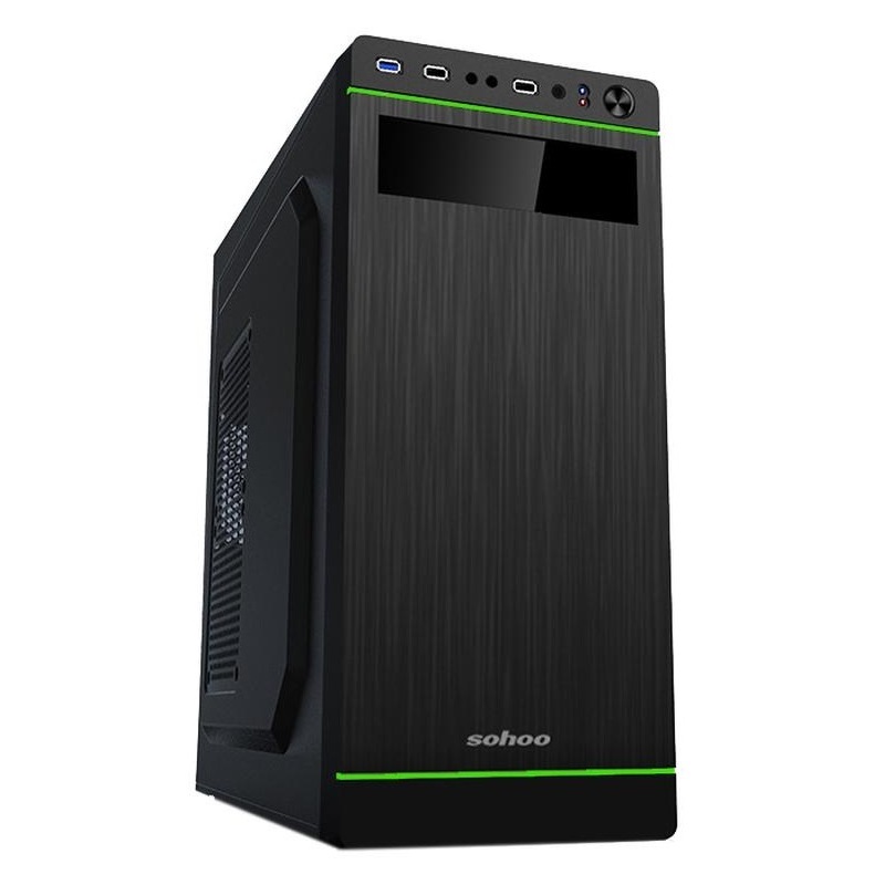 Cumpara  Carcase de calculator - Case ATX 500W Sohoo 5907BG, 2xUSB2.0, Black-G..