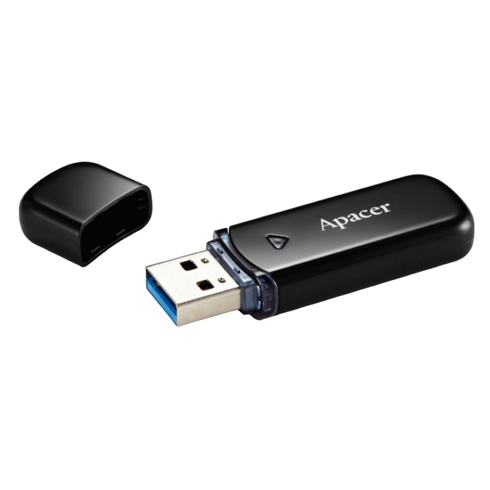 16GB USB3.1 Flash Drive  Apacer "AH355", Black, Classic Cap (AP16GAH355B-1)