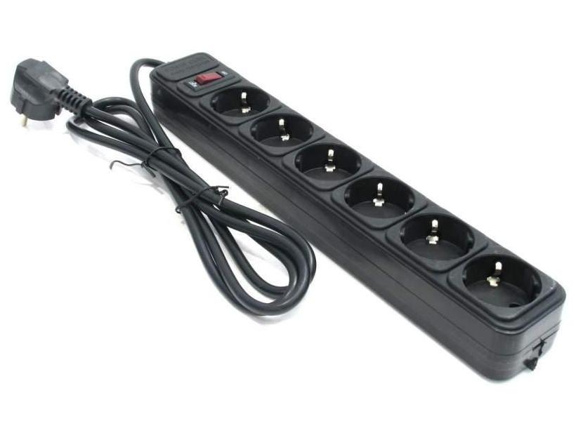 Surge Protector 6 Sockets,  3.0m, Ultra Power, black, UP6-B-10PPB