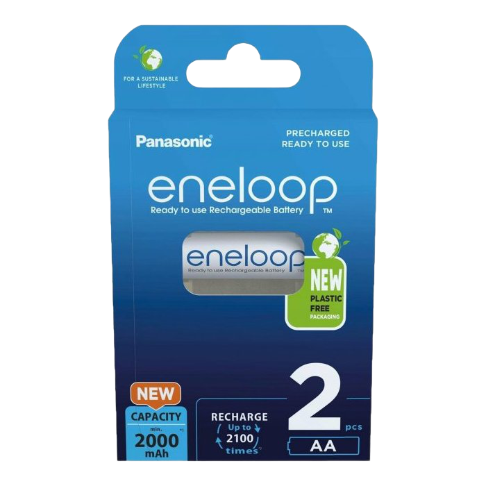 AA  Eneloop 2000mAh, Blister*2, Panasonic, BK..