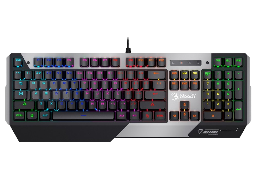 Gaming Keyboard Bloody B865R, Mechanical, Optical Linear SW, 8 ABS Keycaps, Fn keys, Spill-Resistant