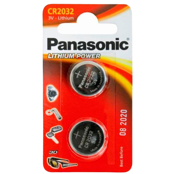 CR2032, Blister*2, Panasonic, CR-2032EL/2B..