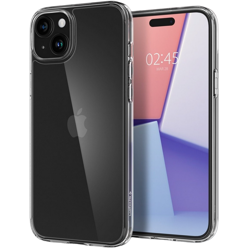 Spigen iPhone 15, Airskin Hybrid, Crystal Clear