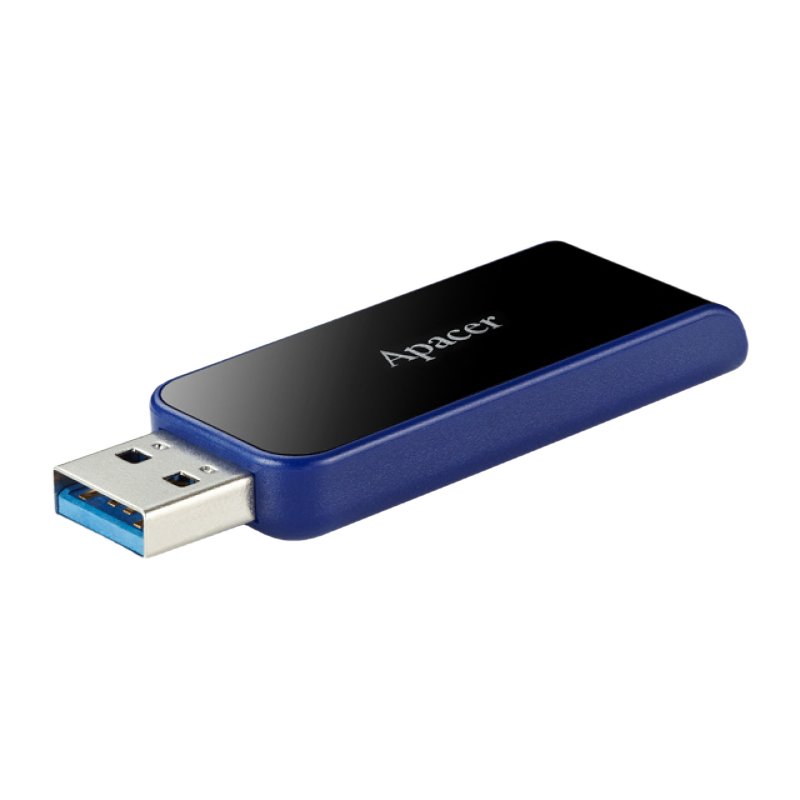 32GB USB3.1 Flash Drive  Apacer "AH356", Black/Blue, Slider (AP32GAH356B-1)