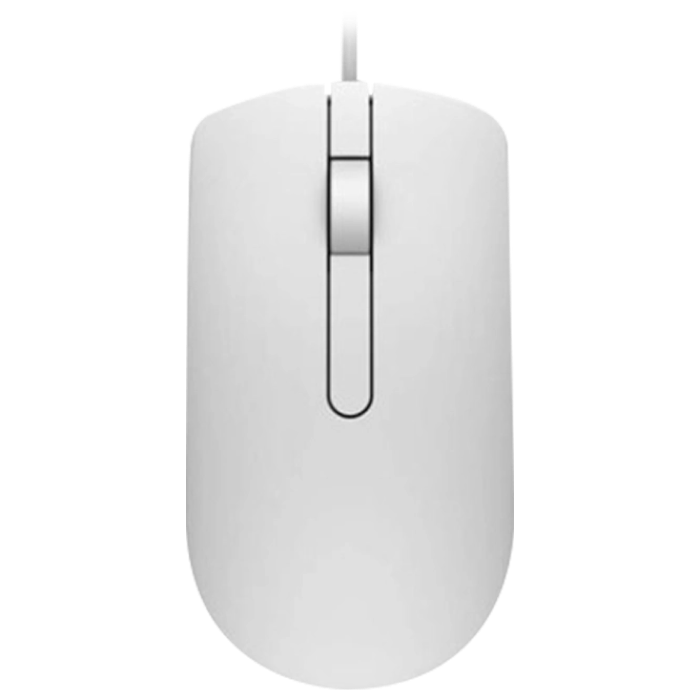 Mouse Dell MS116, Optical, 1000dpi, 3 buttons, Ambidextrous, White, USB