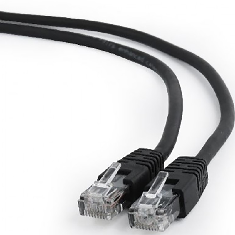 Patch Cord Cat.6U  2m, Black, PP6U-2M/BK, Cablexpert, Stranded Unshielded