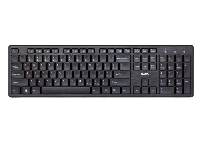 Клавиатура SVEN KB-E5900W, Беспроводное, Чёрный