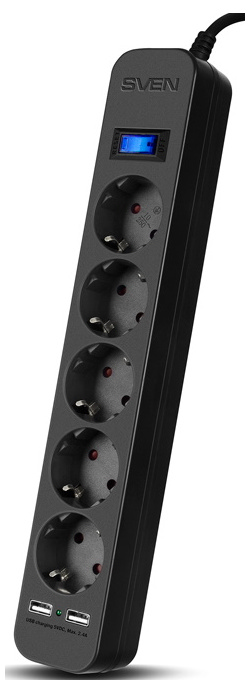 Surge Protector   5 Sockets,  5.0m,  Sven SF-..