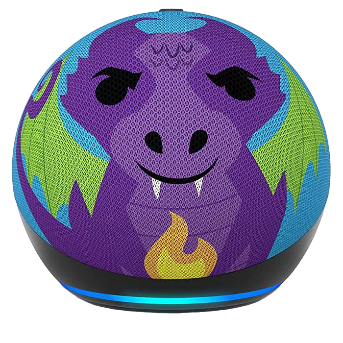 Amazon Echo Dot (5th Gen) Kids Dragon, Smart speaker with Alexa