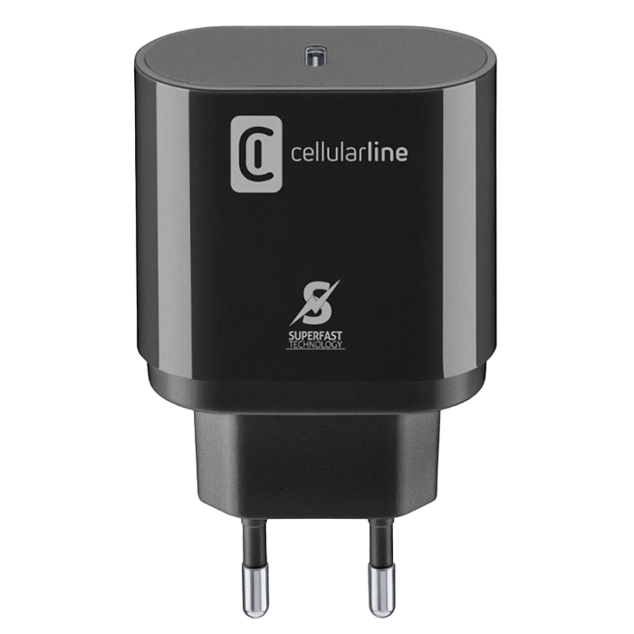Cumpara  Incarcatoare și Powerbank - Wall Charger Cellularline, Type-C, 25W, Black..