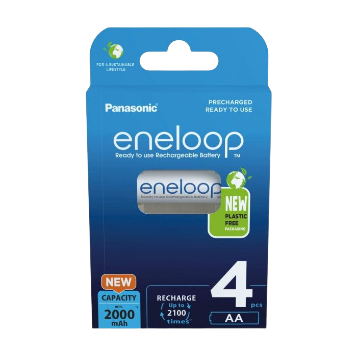Cumpara  Батарейки - AA  Eneloop 2000mAh, Blister*4, Panasonic, BK..