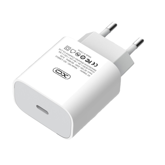 Wall Charger XO + Lightning Cable, PD 18W, L40,White