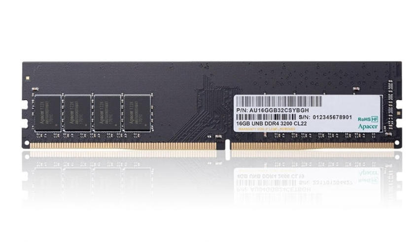 16GB DDR4-  3200MHz Apacer PC25600,  CL22, 288pin DIMM 1.2V
