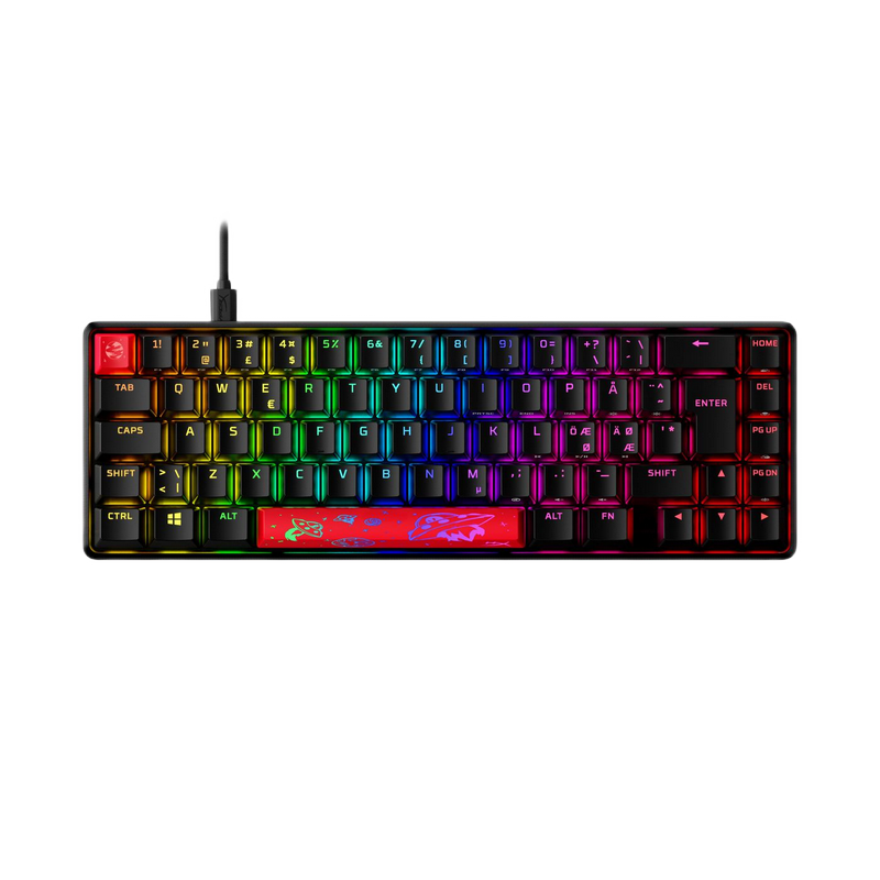 Клавиатура HyperX Alloy Origins 65, Проводное, Чёрный