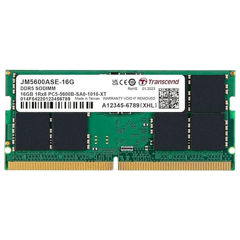 16GB DDR5-5600MHz SODIMM  Transcend JetRam, P..