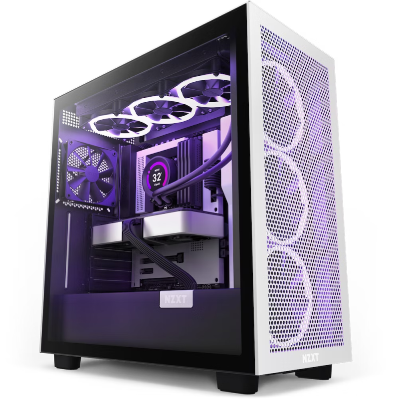 Компьютерный корпус NZXT H7 Flow, Midi-Tower, ATX, Белый|Черный