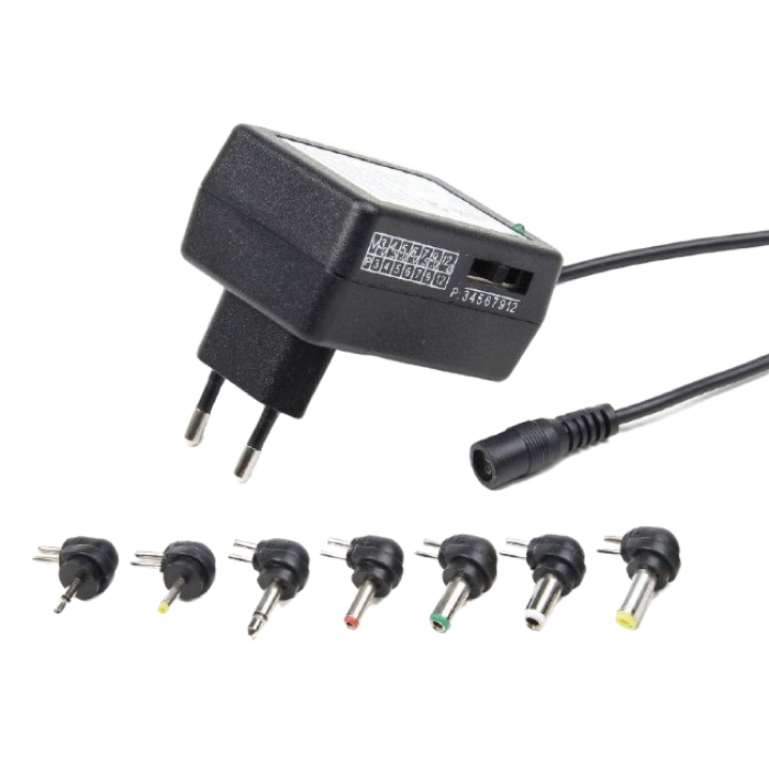 Universal AC-DC adapter EG-MC-009, 3V-12V (24W), Cable: 1.2m