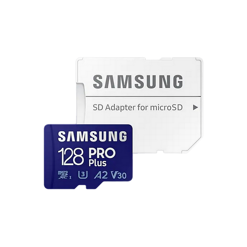 128GB MicroSD (Class 10) UHS-I (U3)+SD adapter, Samsung PRO Plus "MB-MD128KA" (R/W:160/120MB/s)