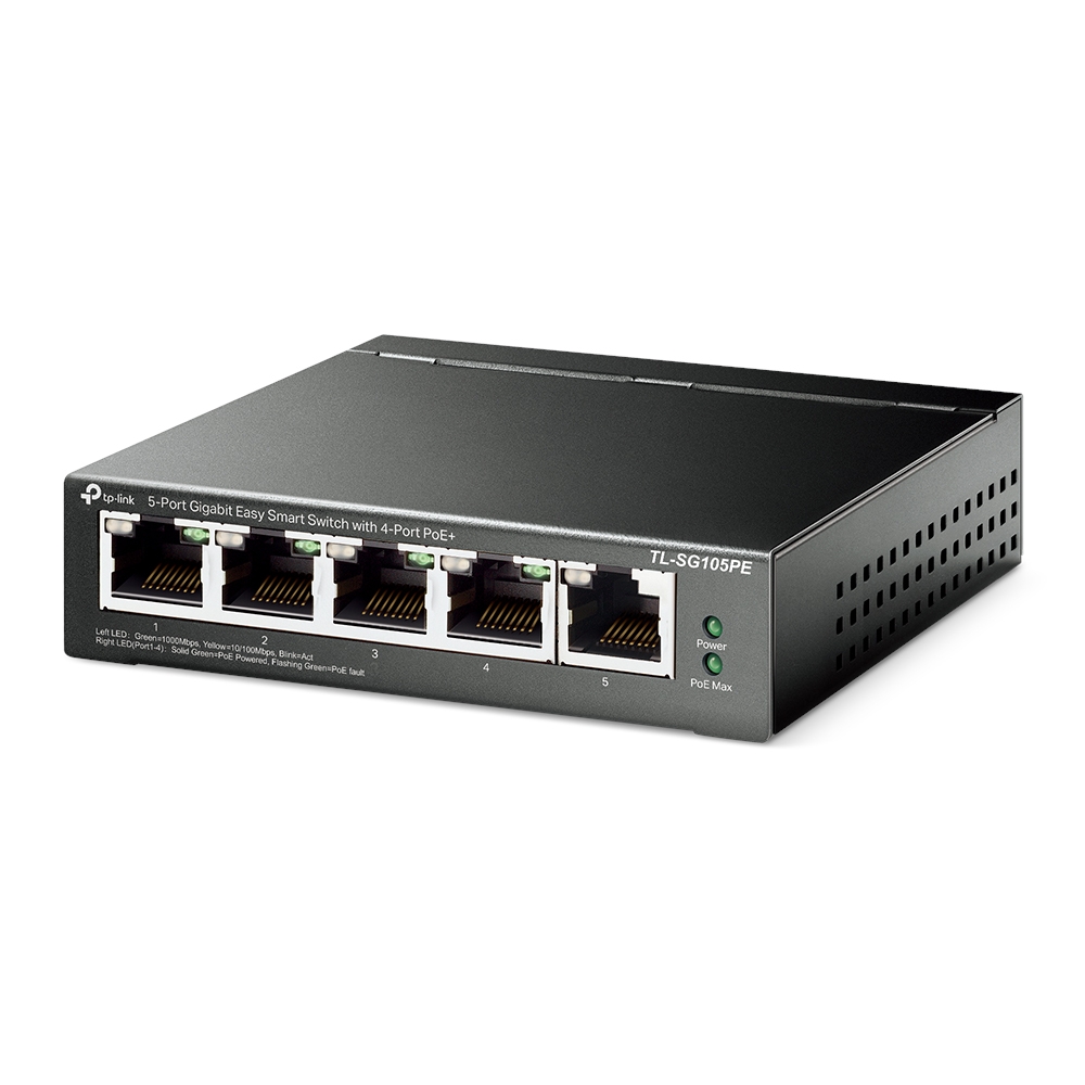 .5-port 10/100/1000Mbps  POE+ Easy Smart Swit..